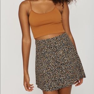 Garage talia floral mini a-line skirt